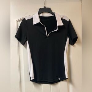 Black and White Women's Golf Shirt